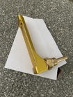 forma di v placcata dorata del termometro di 50mm del corpo di alluminio bimetallico di vetro 100mm del calibro
