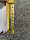 forma di v placcata dorata del termometro di 50mm del corpo di alluminio bimetallico di vetro 100mm del calibro